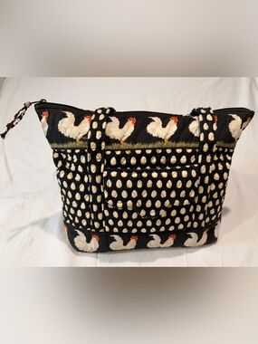 Vera Bradley Retired Design -Quilted Chicken & Egg Tote Bag